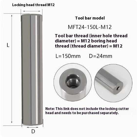 6034 MFT tungsten steel anti-vibration cutter shank lock tooth cutter shank high precision end milling cutter shank monolithic alloy interchangeable carbide head Shandong Denso Pricision Tools Co.,Ltd.